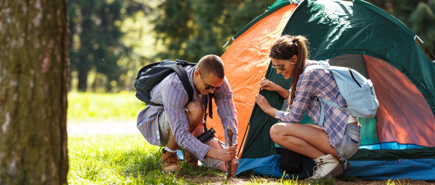 Pitch tent of our camping Audierne