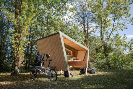 Wooden hut of our camping Audierne